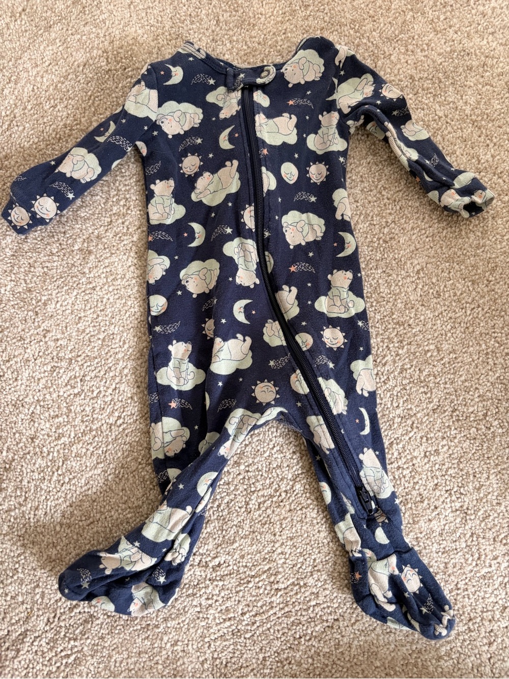 Joe Fresh Navy Footed One-Piece with Winnie the Pooh